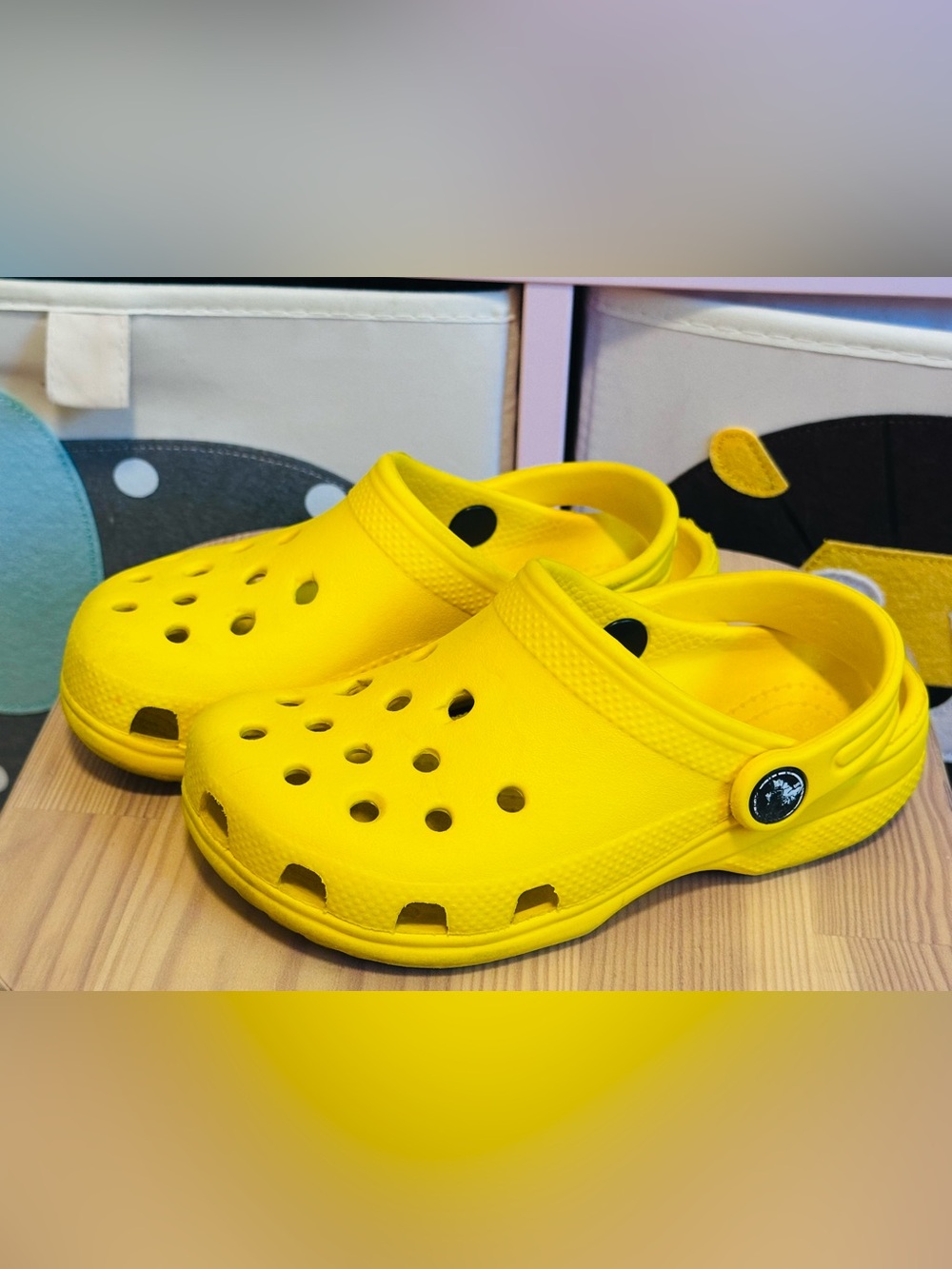Kids Yellow Crocs - Clog and Rain Boot Set Size 11T - Picture 2 of 7
